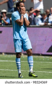 CARSON, CA. - July 24: Manchester City FC Defender Joleon Lescott #19 During The World Football Challenge Game On July 24 2011 At The Home Depot Center, In Carson, Ca.