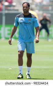 CARSON, CA. - July 24: Manchester City FC Defender Joleon Lescott #19 Before The World Football Challenge Game On July 24 2011 At The Home Depot Center, In Carson, Ca.