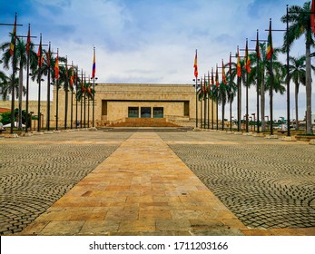 CARTAGENA, COLOMBIA - NOVEMBER 12, 2019:View Of The Julio Cesar Turbay Ayala Cartagena De Indias Convention Center.