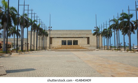 Cartagena De Indias, Bolivar / Colombia - April 10 2016: Front View Of The Julio Cesar Turbay Ayala Convention Center In The City Of Cartagena De Indias