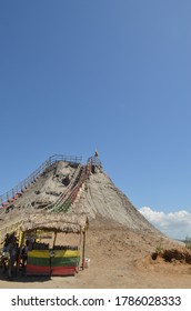 Cartagena De Indias, Colombia - Nov 22th 2019: Volcanic Mud Bath In El Totumo, Cartagena De Indias, Colombia