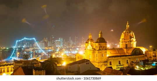 Cartagena Night Cities Of Colombia