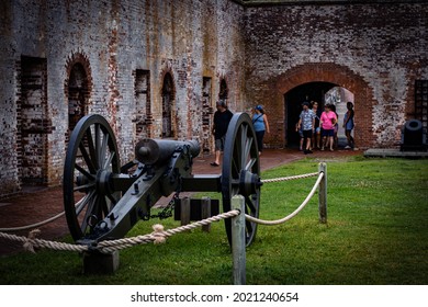 Carteret County, North Carolina, In The United States - July 28, 2021 : Fort Macon State Park