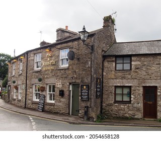 Cartmel, Cumbria, United Kingdom - 16 September 2021: The Pig And Whistle Pub In Carmel Cumbria