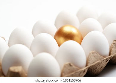 A Carton Of Eggs In The Golden Eggs