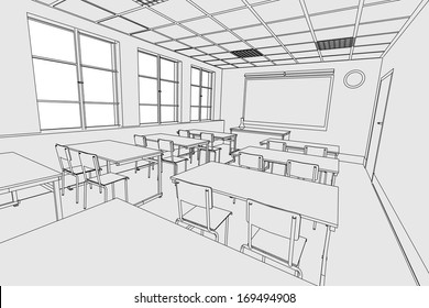 Classroom Sketch Images, Stock Photos & Vectors | Shutterstock