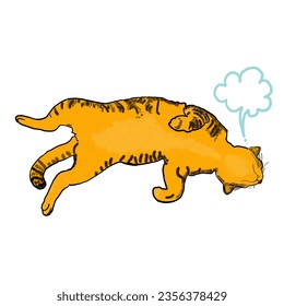 cartoon pictures.orange cat.orange cat sleeping.orange cat cartoon design. - Powered by Shutterstock