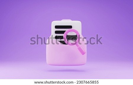 Cartoon style mail icon isolated on purple background. 3d rendering illustration