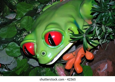 Cartoon Tree Frog Hanging On Wall Stock Photo 42365 | Shutterstock