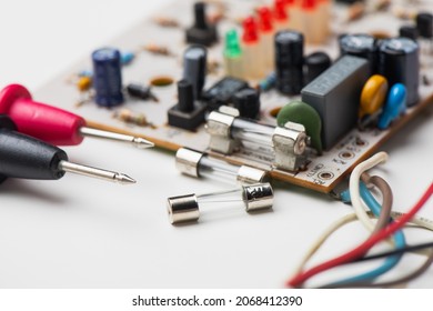 Cartridge electrical fuse, used to protect overloads and short circuits in electrical systems. - Shutterstock ID 2068412390