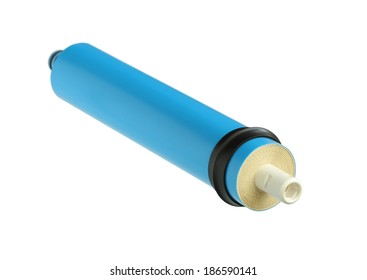 Cartridge Membrane For Water Filtration RO (reverse Osmosis) System Isolated On White Background