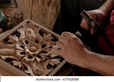 Carve Wood Close up