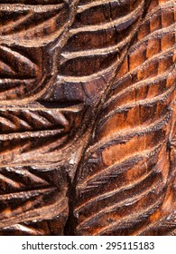 Carved And Burned Wood Texture From Chainsaw Sculpture