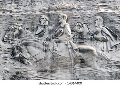 Carved Generals On Stone Mountain, Georgia