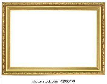   Carved Gilded Frame Isolated On White