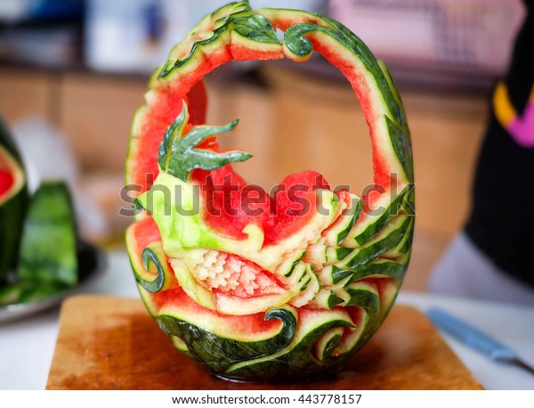 Carved Watermelon Basket Watermelon The Arts Stock Image 443778157,Smoking A Turkey