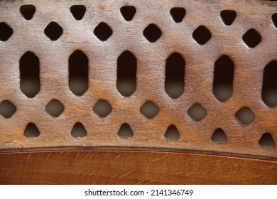 Carved Wooden Chair Back. Backgrounds