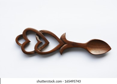 Carved Wooden Love Spoon Made In Wales