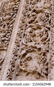 Carving Detail Of Bacchus Temple In Baalbeck (Lebanon): Wine Grappes