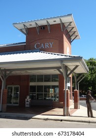 CARY, NC - MAY 2017: Cary Train Station In Downtown