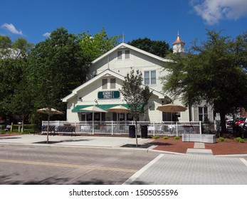 CARY, NC / USA - May 2017: Ashworth Village In Downtown Cary, North Carolina