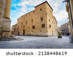 Casa de las Conchas in medieval style in the Unesco city of Salamanca, Spain.