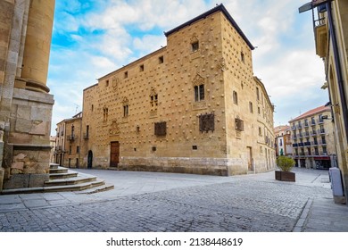 Casa de las Conchas in medieval style in the Unesco city of Salamanca, Spain.