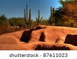 Casa Grande National Monument indian ruins  of the Hohokam Indians in Arizona USA