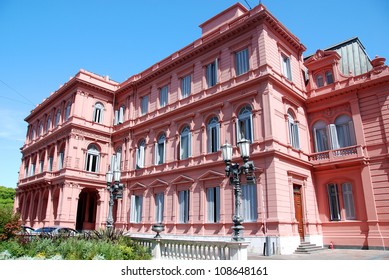 Casa Rosada (pink House) Buenos Aires Argentina.La Casa Rosada Is The Official Seat Of The Executive Branch Of The Government Of Argentina.