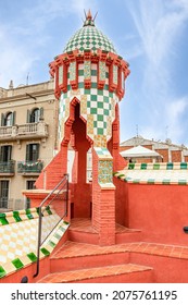Casa Vicens In Barcelona. It Is The First Masterpiece Of Antoni Gaudí. Built Between 1883 And 1885 As A Summer House For The Vicens Family 