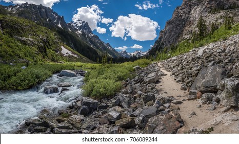 Cascade Canyon Trail At Grand Teton National Park