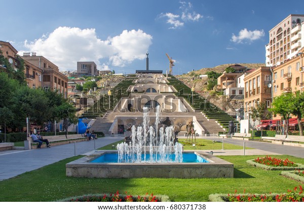 Cascade Giant Stairway Yerevan Armenia Links Stock Photo (Edit Now ...