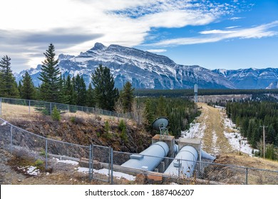 Cascade Hydro Power Plant. Located On The Cascade River In Banff National Park, Canadian Rockies. Canada