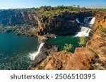 Cascades of Mitchell Falls with the lower pool, Kimberleys, Western Australia