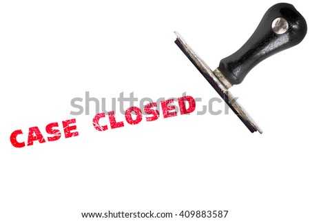 CASE CLOSED stamp text with stamper
