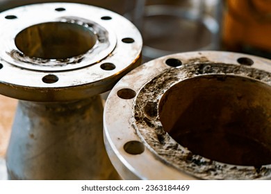 In the case of corrosion around the flanges of petroleum industry pipes.
