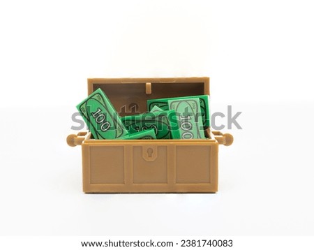 A case full of toy money stock photography and images