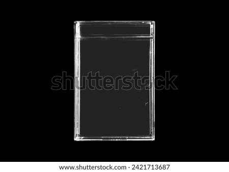 Case on black background. Isolated transparent mockup. Clean template.