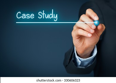 Case study heading - background template for business presentation.