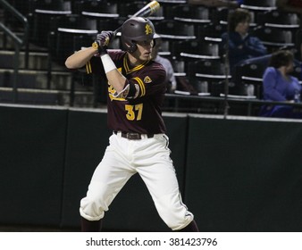 Case#02701478
Colby Woodmansee Infielder For The Arizona State Sun Devils At Phoenix Municipal Stadium In Phoenix AZ USA 2,23,16.
