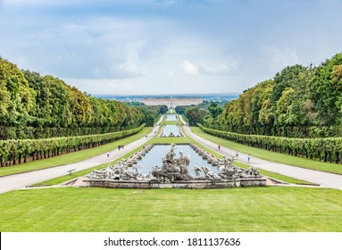 CASERTA, ITALY - MAY 30, 2019: The Royal Palace of Caserta (Italian: Reggia di Caserta) is a former royal residence in Caserta, southern Italy, and was designated a UNESCO World Heritage Site.