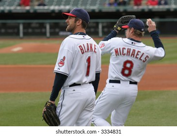 Casey Blake And Jason Michaels Of The Cleveland Indians