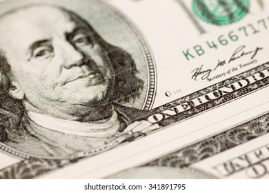 cash american dollars on a white background 