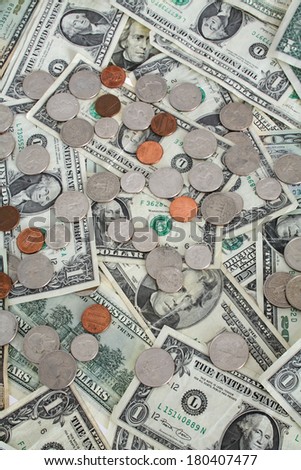 Cash and Coins Background