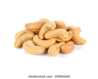 Cashew Nuts Isolated On White Background