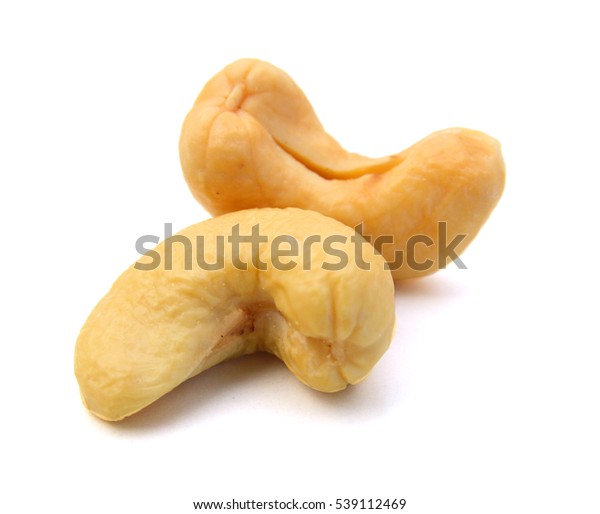 Cashew Nuts On White Background Stock Photo (Edit Now