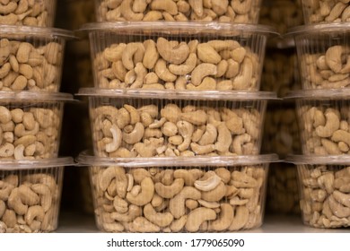 Cashew nuts in transparent plastic packaging. Photos on the theme of nuts. - Shutterstock ID 1779065090