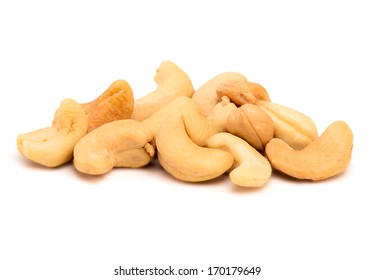 Cashews Isolated On A White Background 