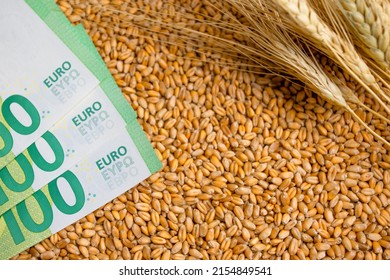 Cash,Flour And Wheat Crisis.Record Prices And High Prices For Bakery.Rising Wheat Prices In Europe Due To The Conflict Between Russia And Ukraine.