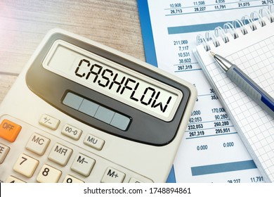 CASHFLOW word on calculator. Business and tax concept.